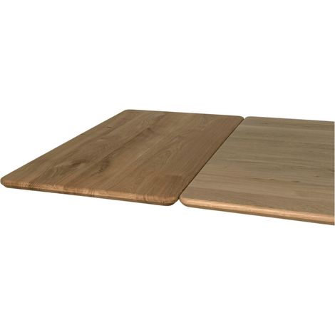 Rallonge pour table extensible bois de chêne huilé bords arrondis 200 ou 220 cm HAVEN (50 cm)