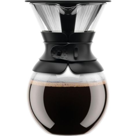 BODUM - 11571-01 - POUR OVER - CAFETIÈRE AVEC FILTRE PERMANENT MAILLE INOX, 1.0 L(POTS NE SONT PAS INCLUS.) (1/3)