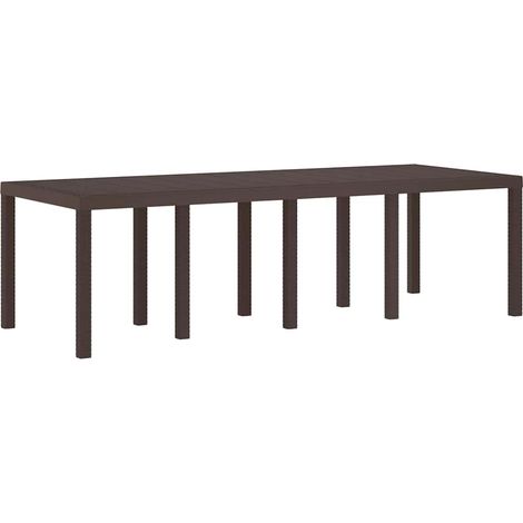 Tavolo da Giardino Marrone 250 x 100 x 73 cm polyrattan vidaXL (1/4)