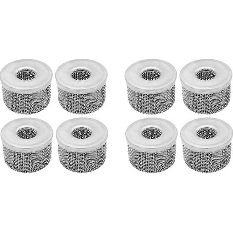 Lot de 8 crépines d'aspiration de pompe 181073 ou 181-073, filtre à tamis en acier inoxydable, filetage NPT 1/2", pour pistolet à peinture sans air (1/5)