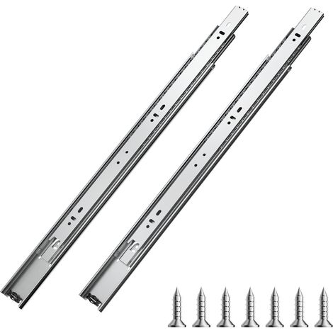 VEVOR Guide per Cassetti, 10 Paia di Guide per Mobili, con Cuscinetti a Sfera a Estensione Completa, Capacita di Carico di 45 kg per Montaggio Laterale per Impieghi Gravosi, 450 mm