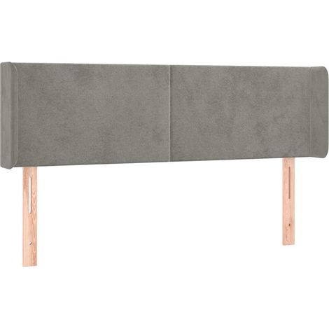 Maison Exclusive - Kopfteil mit Ohren Hellgrau 147x16x78/88 cm Sa (1/5)