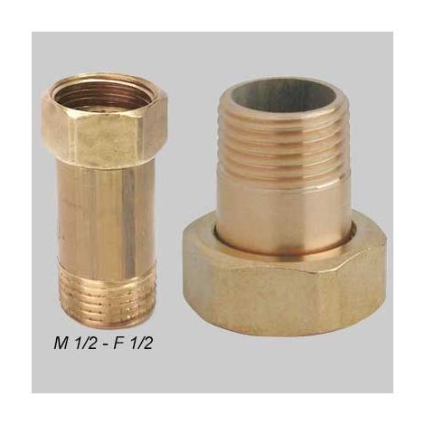 CODOLO OTTONE GIALLO DADO GIREVOLE  M 1/2  F 1/2     MADE IN ITALY