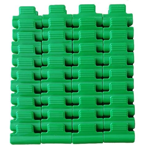 Morsetti per serra, morsetti in plastica per tubi per pali da 16 mm, copertura in lamina, rete - Crezuo