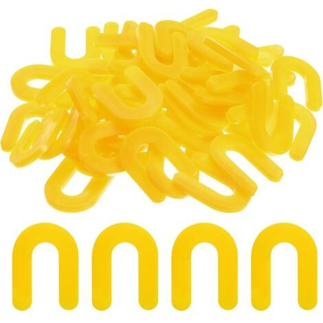 QORVA-Lot de 300 cales en forme de U en forme de fer à cheval en plastique pour nivellement de carrelage, 5 mm, jaune