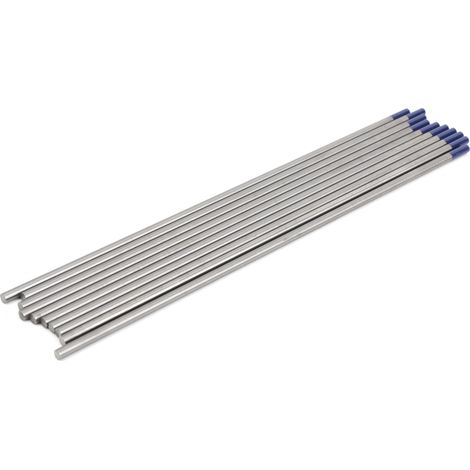 Lot de 10 aiguilles de soudage TIG à l'yttrium, 3,2 mm, bleues, WY20