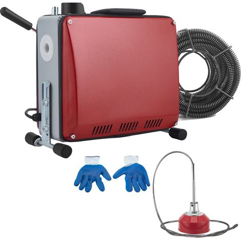 Déboucheur Électrique, Moteur de 280W, 5 Câbles en Acier, 7 Lames, Convient pour des Tuyaux de 1,6 à 4 pouces, Contrôle Manuel de l'Alimentation (1/5)
