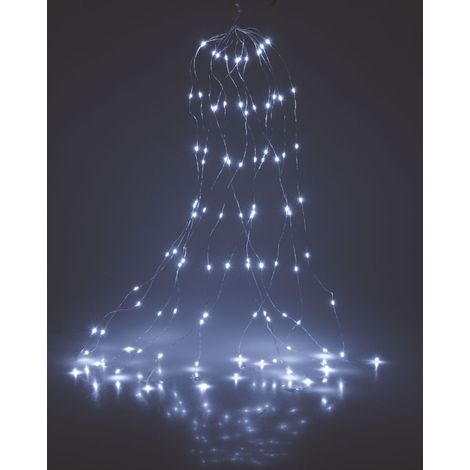 Draht Lichterkette kalt weiß - 300 cm / 300 LED - Deko Weihnachts Leuchtdraht für Außen Outdoor