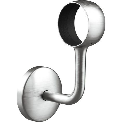 Support mural pour rampe d'escalier 42.4 mm - Support mural en métal avec insert de protection - Fixation sans perçage - Matériel d'escalier intérieur - Acier inoxydable (1/5)