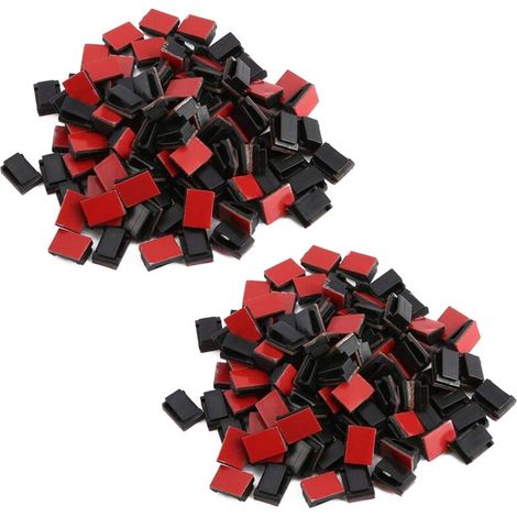 200 fascette adesive per cavi, organizer per cavi auto, supporto per cavi - AquaForge (1/5)