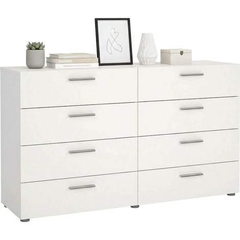 Dmora - Credenza Solene, Buffet da soggiorno, Madia da salotto, Dispensa da cucina, 140x40 h82 cm, Bianco