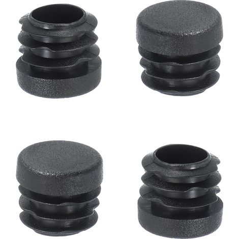 4 Pcs Bouchons D'Extrémité pour Tuyau en Plastique 3/4 Pouce Noir (1/5)