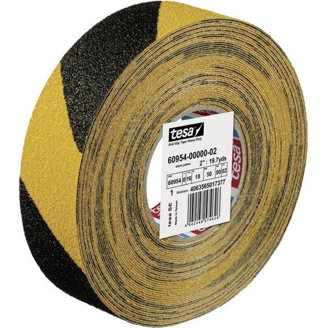 Nastro adesivo antiscivolo esterno STA.60954 nero/giallo L.18 m, P.50 mm (1/3)