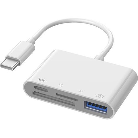 Lettore di schede multifunzione – da Type-C a SD TF CF, per Apple 16/15 Pro Max e Android (1/2)