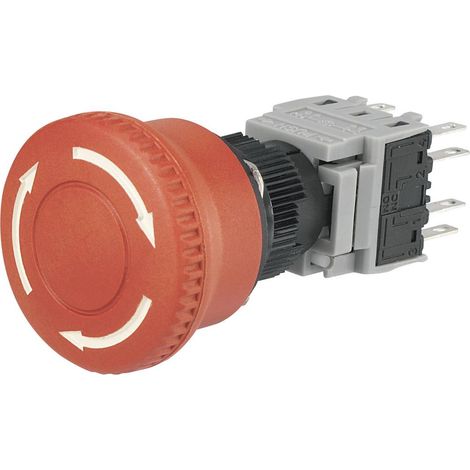 TRU COMPONENTS LAS1-BY-22TSB Interruttore di arresto di emergenza 2 NC, 2 NA 1 pz.