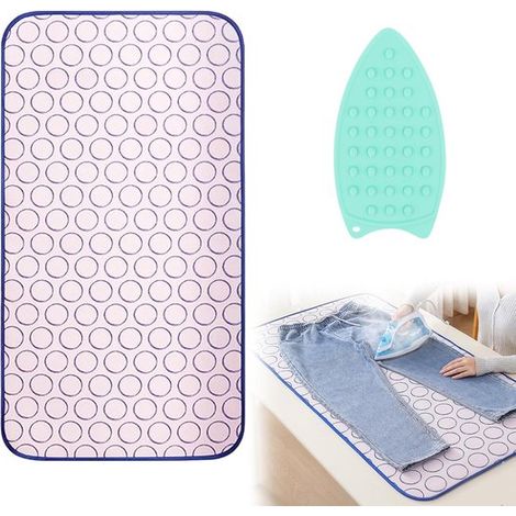 Alfombrilla de planchado de mesa,base para planchar,cojín de planchado portátil,esterilla de planchado plegable,rosa,45 x 70 cm (1/5)