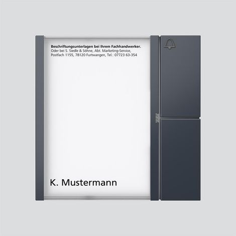 Siedle&Söhne Tasten-Modul anthrazitgrau TM 612-1 AG (1/2)