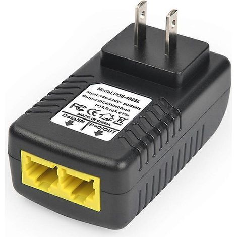 Injecteur PoE, alimentation CA 100-240 V, adaptateur Ethernet avec prise murale (prise américaine). (1/5)