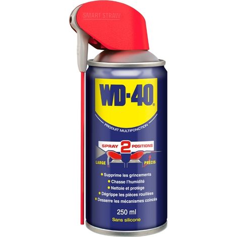 Wd40 Company – Lubrifiant chaînes et câbles 250ml – Formule renforcée en PTFE – Protection contre humidité et corrosion – Adhérence forte