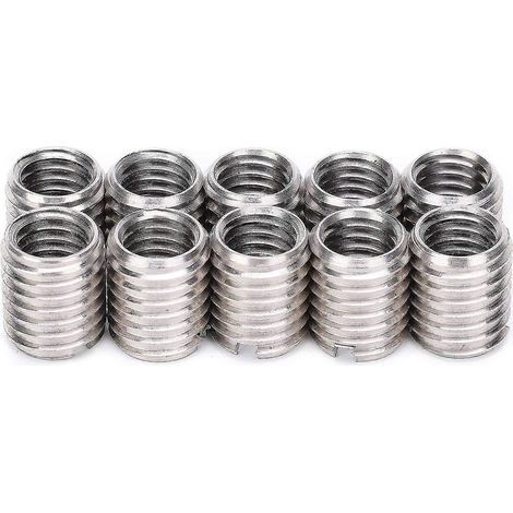 Lot de 10 douilles filetées à insérer, outil de réduction de filetage M8 femelle M10 mâle - CE (1/4)