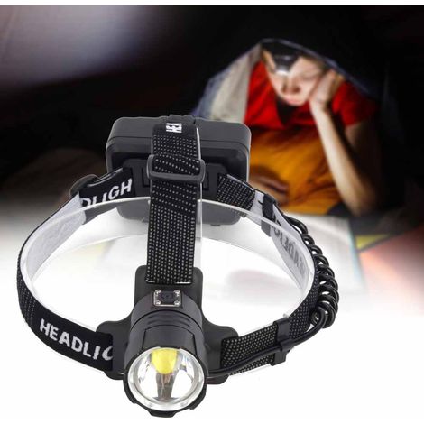 Lampe frontale puissante P70 4000LM, rechargeable USB, zoomable, grande luminosité (1/5)