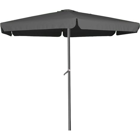 Linder Exclusiv Sonnenschirm, Gartenschirm Ø 300 cm,mit Kurbel,Dunkelgrau (1/2)