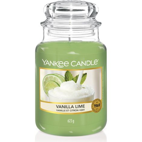 Grande Bougie en Jarre, Parfum Vanille et Citron Vert, 623 g (1/5)
