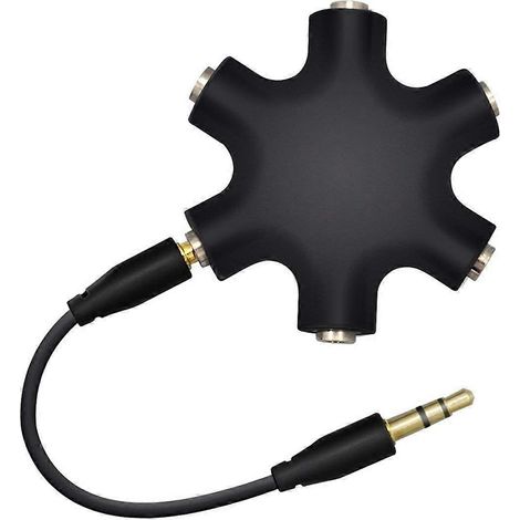 Adaptateur séparateur audio 1 vers 5 prises 3,5 mm avec câble 3,5 mm (1/5)