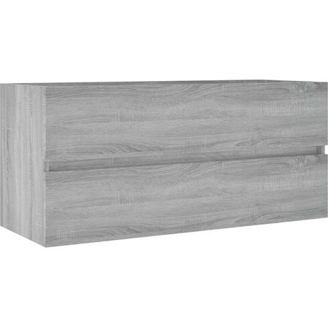 Maison Exclusive - Waschbeckenunterschrank Grau Sonoma 100x38,5x4 (1/5)