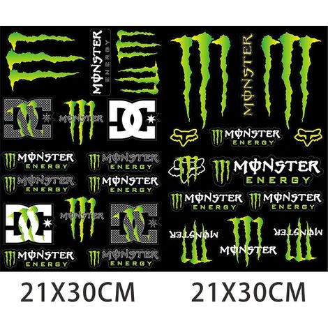 Monster Energy Aufkleber für Rennmotorräder, Helmaufkleber, A (1/4)