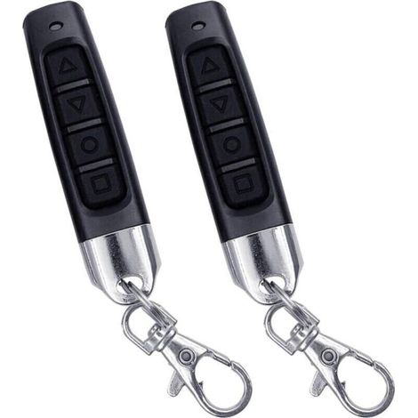 2pcs Telecommande Universelle Portail, Codes Fixes et Codes d'apprentissage, Clonage Télécommande 433 MHz, Adaptée aux Portes de Garage, Télécommande Universelle sans Fil Porte clés Duplicateur (1/4)