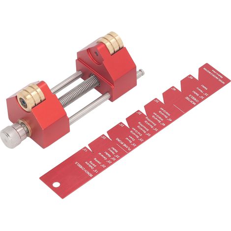 Outil de guidage d'affûtage avec gabarit d'angle, support d'affûtage en alliage d'aluminium pour ciseaux à bois et rabots (1/5)