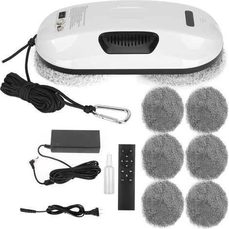 Robot Nettoyeur de Vitre Intelligent Ultra-Mince, Télécommande pour Nettoyage Autonome, Alimentation 100‑240V Prise US (1/5)