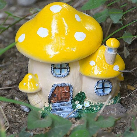 Décoration miniature de champignons en résine, bonsaï, ornement artisanal pour la maison ou le jardin. (1/5)