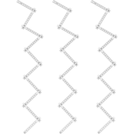 Règle pliante 3 pièces, règle multi-angles pour le bricolage, mesure linéaire pour la menuiserie et la pose de carrelage (1/5)