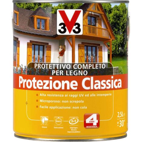 protettivo completo per legno protezione classica, incolore - 2,5 litri (1/2)