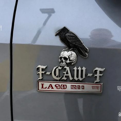 New F-CAW-F Car Emblem Metal Badge - Raven Fun Car Emblem Badge
