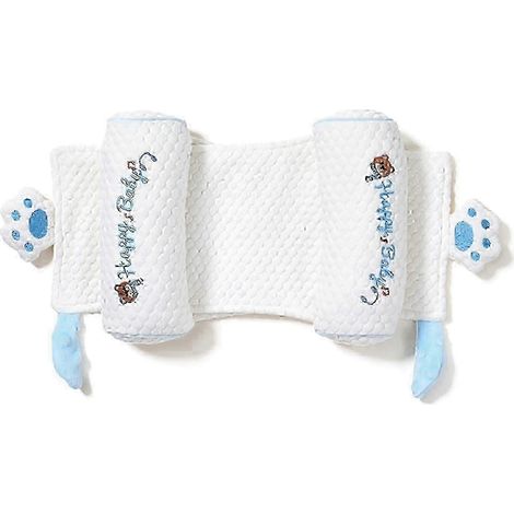 Oreiller bébé doux et ajustable (Petit Ours) pour nouveau-nés et nourrissons - Aide à prévenir et à corriger le syndrome de la tête plate, pour un sommeil confortable en chambre d'enfant (1/5)