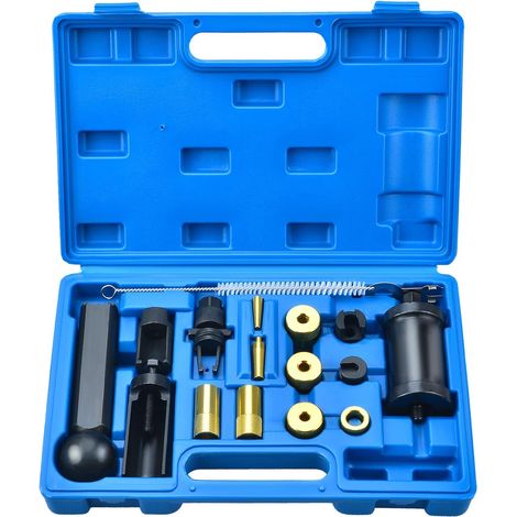 18-piece injector installation and removal tool kit, compatible with Seat 1.4, 1.6, 1.8, 2.0, and 2.7 V6 FSI engines (1/5)