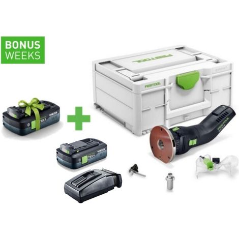 FESTOOL Akku-Kantenfräse OFKC 500 R3 EB-Basic + Tabless Akkupack BP 18 TBX 4 C-ASI + TCL 6 - 577985B (1/4)
