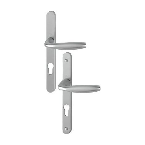 Ensemble de porte sur plaque étroite New-York 1810RH/300LMSGL/1810 HOPPE Argent PZ70 - 3293355