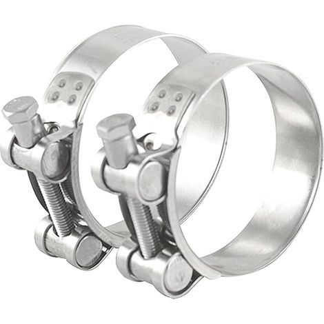 Stainless Steel Clamp 74-79mm Heavy Duty Motorcycle Exhaust Pipe Clamp Stainless Steel Pipe Clamp Fit Exhaust Valve (1/5)