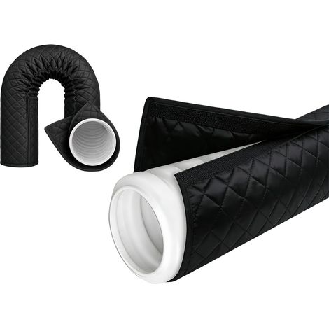 Unité De Refroidissement Portable Avec Manchon De Durite Isolé De 150 Cm Et Ruban D’aluminium Pour Isolation Thermique, Couverture De Ventilation De Climatisation Noire (1/5)