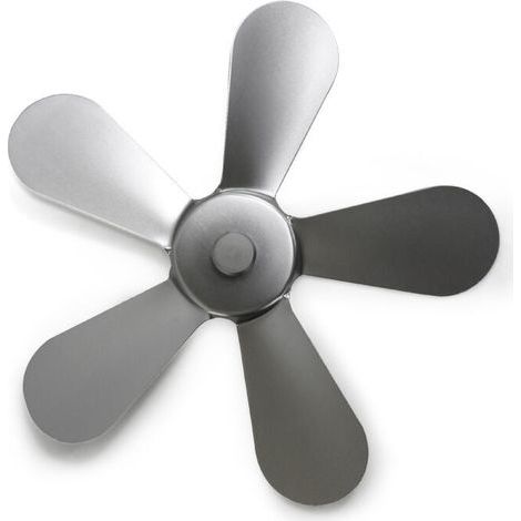 Ventilateur de four à 5 pales, en alliage d'aluminium, pour une meilleure circulation de l'air chaud, compatible avec de nombreux modèles et facile à installer sur la cheminée (argenté). (1/5)