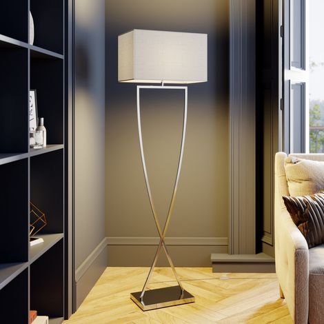 [GEBRAUCHT] B-Ware Lucande Evaine Stehleuchte Lampe Leuchte Stehlampe Ip20 E27 Weißer Schirm Ch584