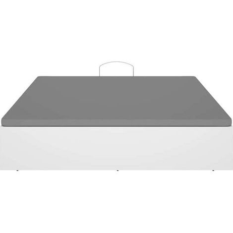 Canape abatible Carlota acabado blanco para colchón de 135x190cm.