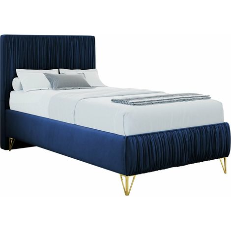 Lit continental Logan 112, Amor Velvet 4314, Unique, 90x200, Tapisserie, Sommier à lattes, 90x209x120cm (1/4)