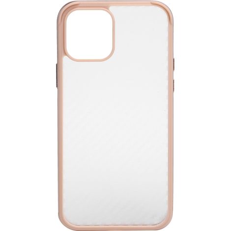 Coque De Téléphone - Texture Fibre De Carbone - Cadre Métallique Et Bord Souple - Protection Écran Et Objectif - Pour Iphone 12 Et 12 Pro (1/5)