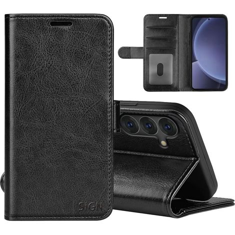 Funda tipo cartera SiGN para Samsung Galaxy S25 Plus - Negra