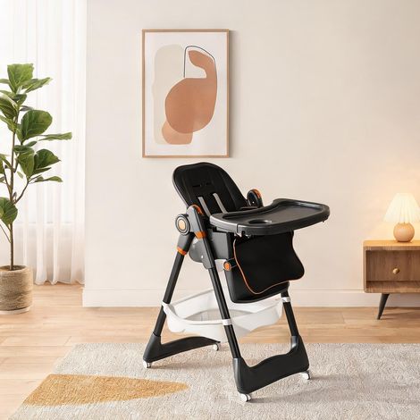 Fauteuil coloris noir en polypropylene 53 x 76 x 95 cm (1/5)
